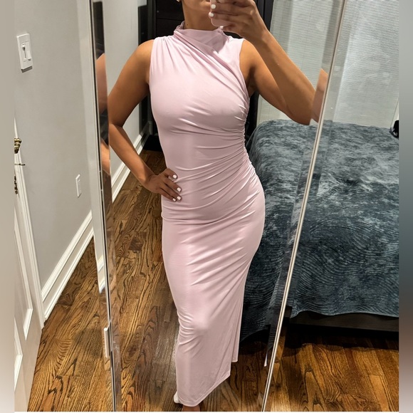 ZARA DRAPED MIDI DRESS - Picture 5 of 5